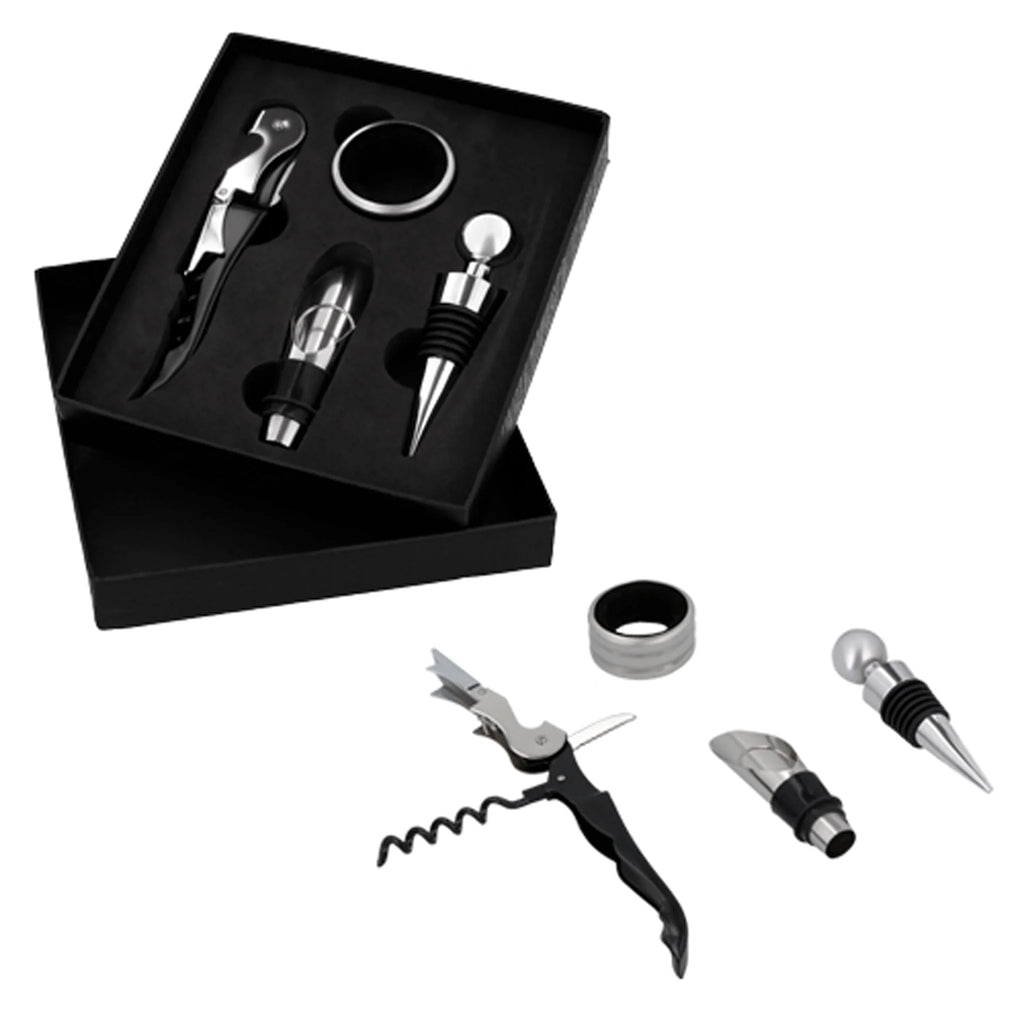 Set para Vino con 4 Accesorios