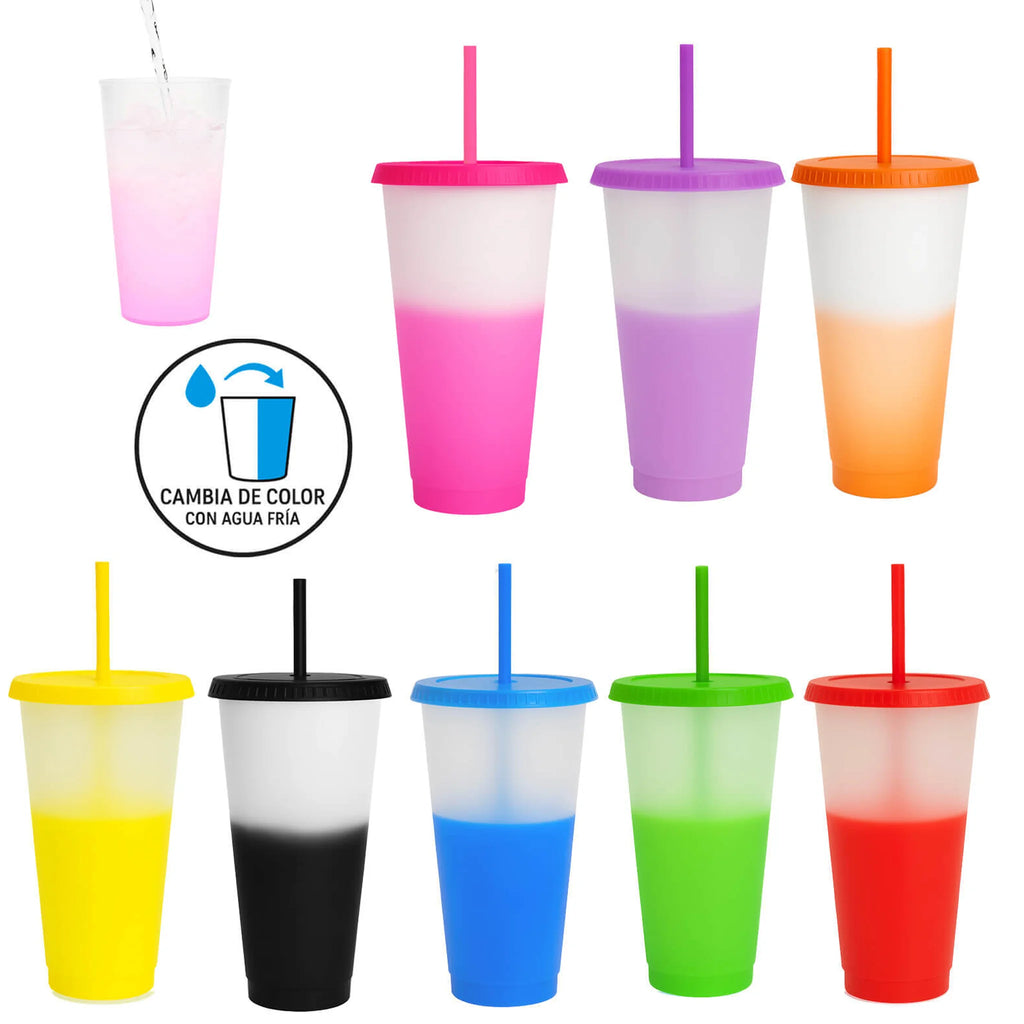 Vaso de Plástico con Acabado Frost Degradado